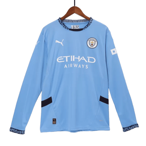 Manchester City Home Long Sleeve Soccer Jersey 2024/25