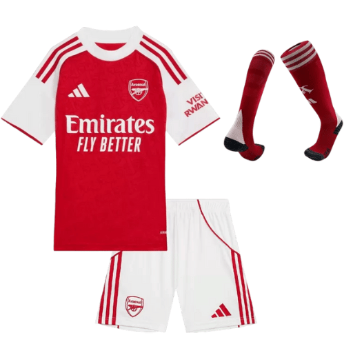 Arsenal Home Kids Soccer Jerseys Full Kit 2025/26