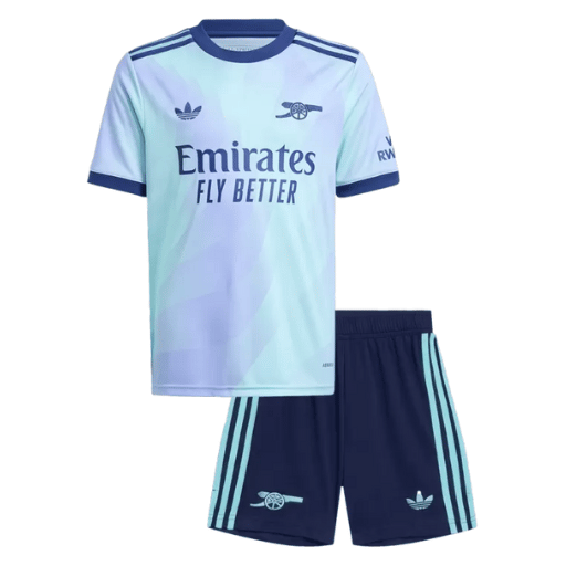 Arsenal Third Away Kids Soccer Jerseys Kit 2024/25