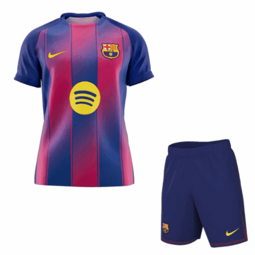 Barcelona Home Soccer Jersey Kit(Jersey+Shorts) 2024/25