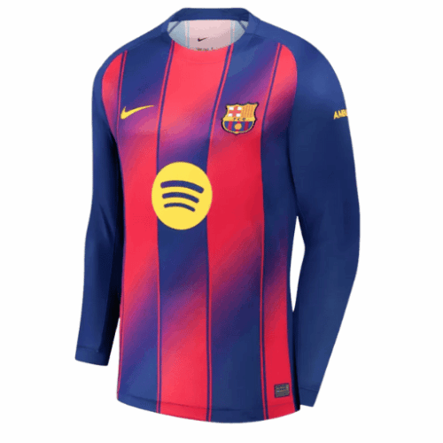 Barcelona Home Long Sleeve Soccer Jersey 2025/26