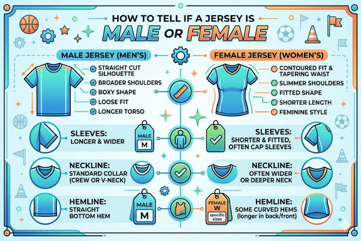 How to Tell If a Jersey Is Male or Female