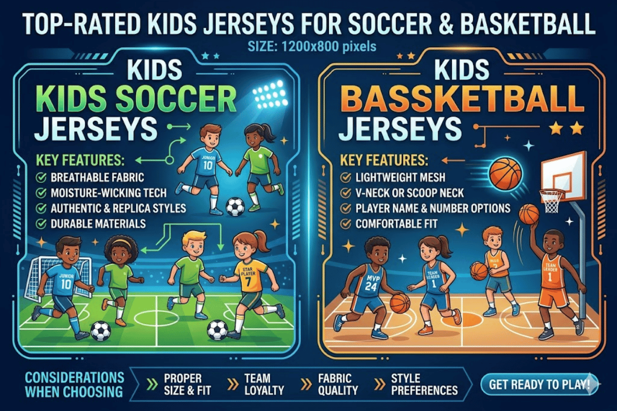 Top-Rated Kids Jerseys for Soccer and Basketball