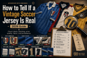 Cómo saber si una camiseta de fútbol vintage es real (Guía 2026)