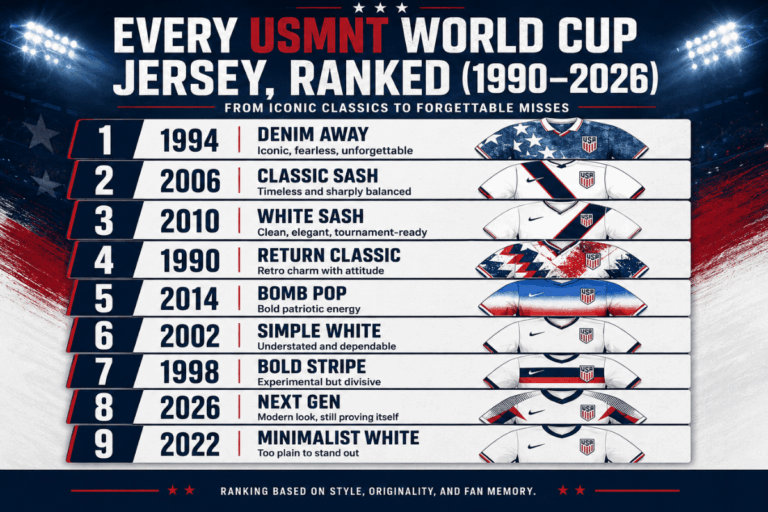 Todas las camisetas de la Copa Mundial USMNT, clasificadas (1990-2026)