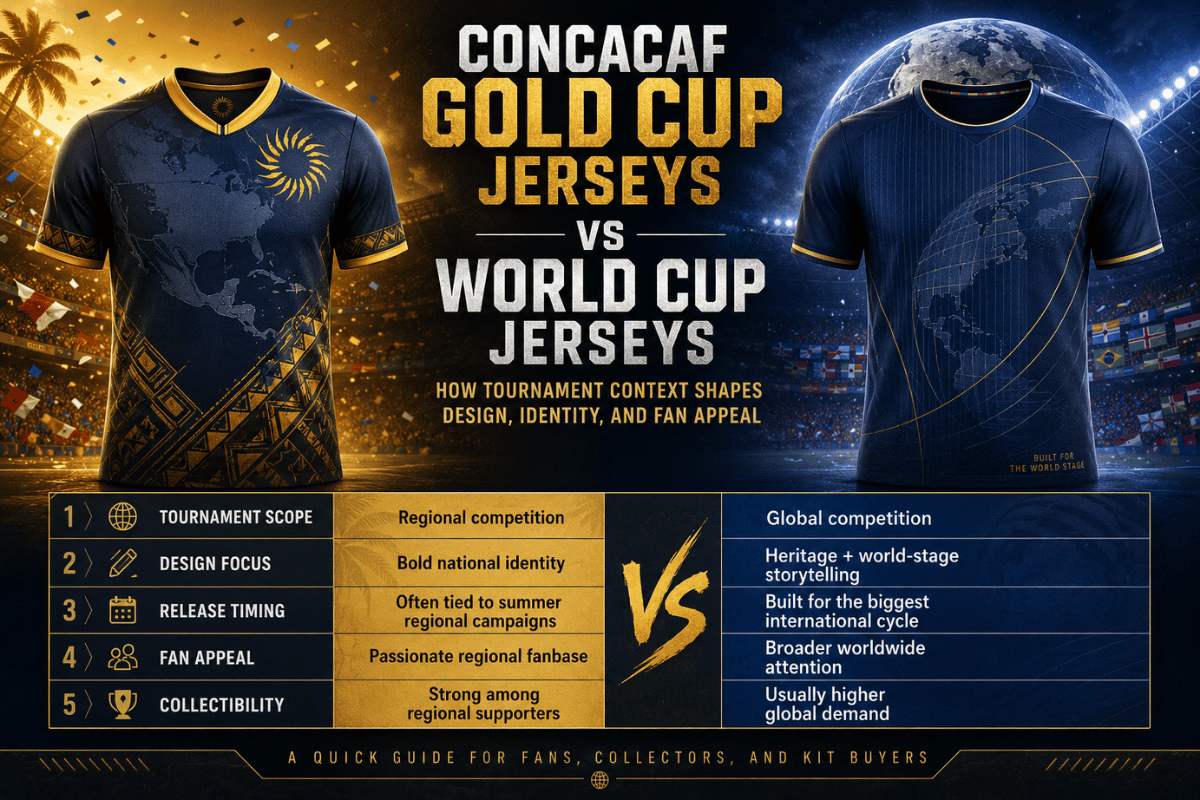 Camisetas de la Copa Oro de Concacaf vs Camisetas de la Copa del Mundo
