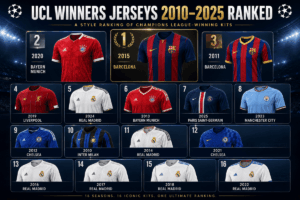 Camisetas ganadoras de la UCL 2010 a 2025 Clasificadas