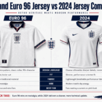 England Euro 96 Jersey vs 2024 Jersey Comparison