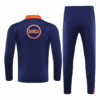 Barcelona 1 4 Zip Tracksuit 2025 26 Black Orange Back