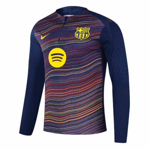 Barcelona 1 4 Zip Tracksuit 2025 26 Colorful Sleeve