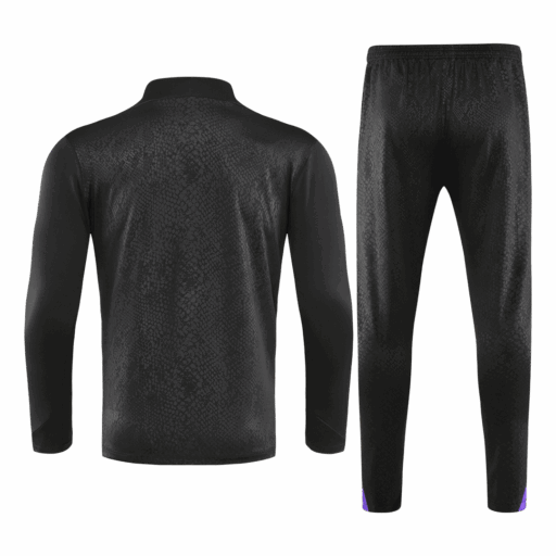 Barcelona 1 4 Zip Tracksuit 2025 26 Kids Black Back