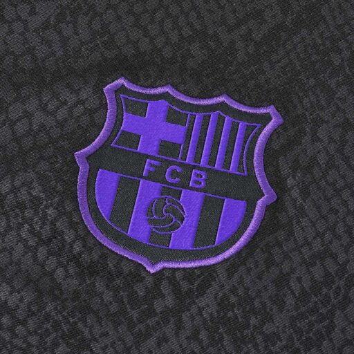 Barcelona 1 4 Zip Tracksuit 2025 26 Kids Black Collar-1