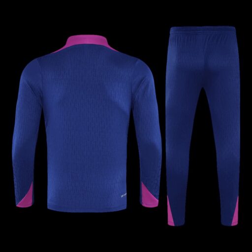 Barcelona 1 4 Zip Tracksuit 2025 26 Kids Navy Back