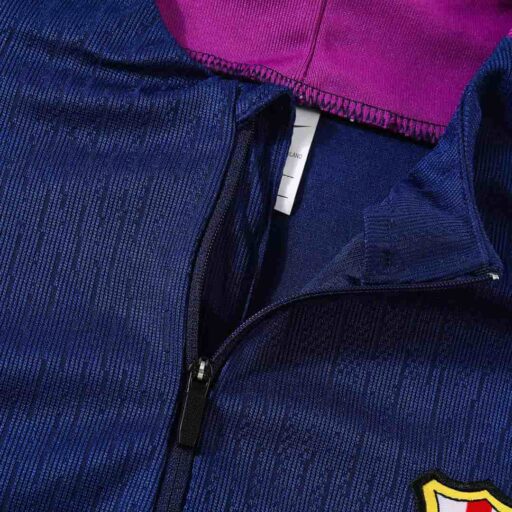 Barcelona 1 4 Zip Tracksuit 2025 26 Kids Navy Detail-4