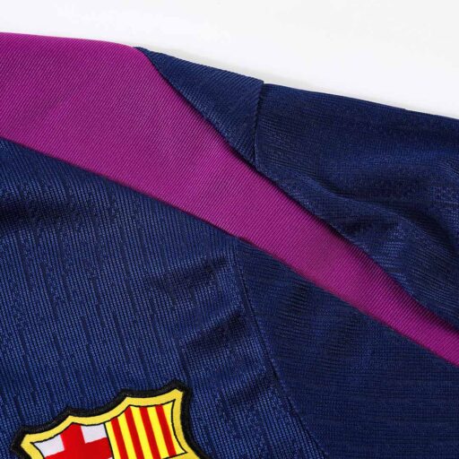 Barcelona 1 4 Zip Tracksuit 2025 26 Kids Navy Sleeve