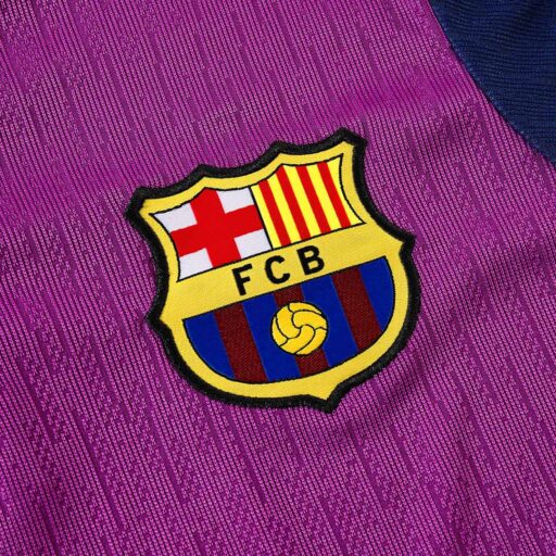 Barcelona 1 4 Zip Tracksuit 2025 26 Kids Purple Detail-3-1
