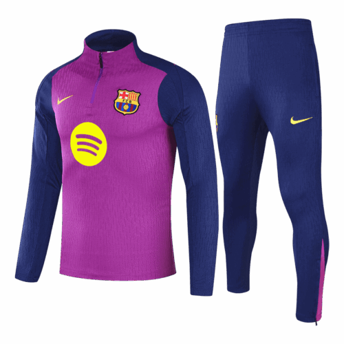 Barcelona 1 4 Zip Survêtement 2025 26 Avant Violet