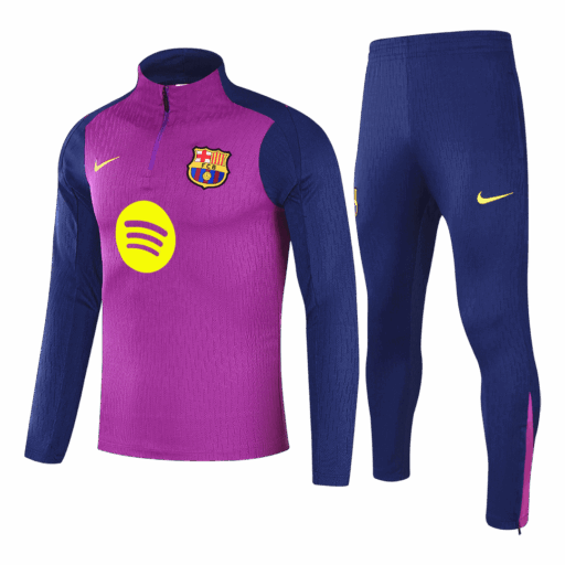 Barcelona 1 4 Zip Tracksuit 2025 26 Purple Front