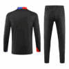 Barcelona 1 4 Zip Tracksuit Kids Black Back