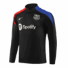 Barcelona 1 4 Zip Tracksuit Kids Black Left-Side