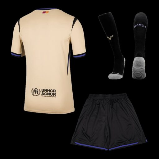 Barcelona Away Jerseys Full Kit 2025 26 Back