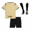 Barcelona Away Kids Soccer Jerseys Full Kit 2025 26 Back