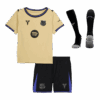 Barcelona Away Kids Soccer Jerseys Full Kit 2025 26 Front