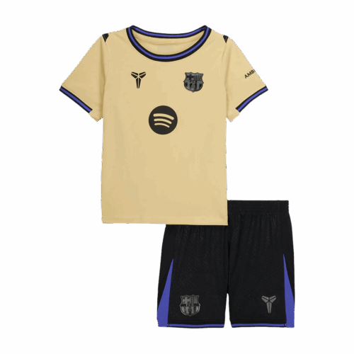 Barcelona Away Kids Soccer Maillots Kit 2025 26 Avant