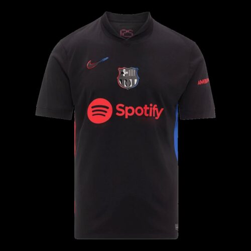 Barcelona Away Soccer Jersey Spotify Logo Without Text Front