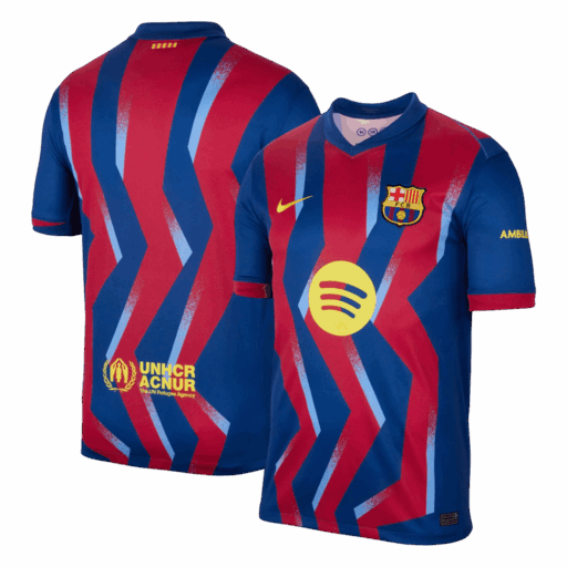 Barcelona Fourth Away Jerseys Kit 2025 26 Collar