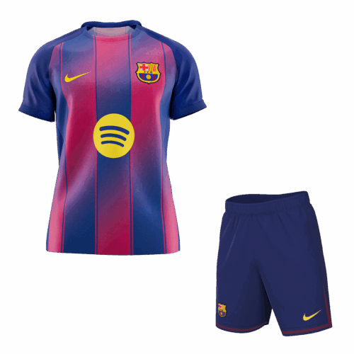 Barcelona Home Jerseys Kit 2025 26 Front
