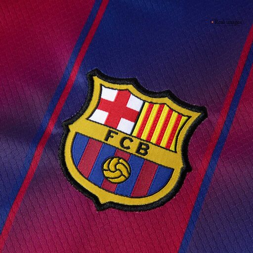 Barcelona Home Kids Soccer Jerseys Full Kit 2025 26 Detail-1