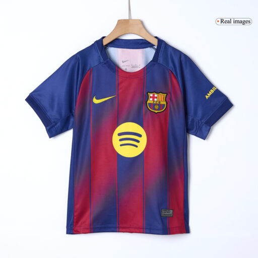 Barcelona Home Kids Soccer Jerseys Full Kit 2025 26 Left-Side