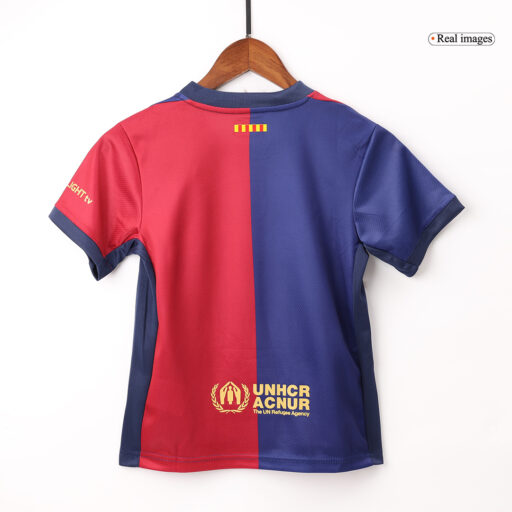Barcelona Home Enfants Maillots de football Kit Côté Droit