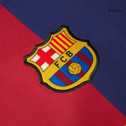 Barcelona Home Soccer Jersey 125th Anniversary Collar