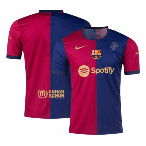 Barcelona Home Soccer Jersey 125th Anniversary Left-Side