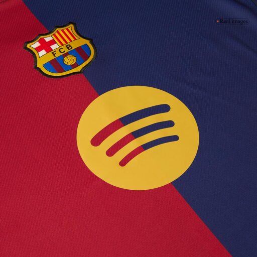 Barcelona Home Soccer Jersey Copa del Rey Final Collar