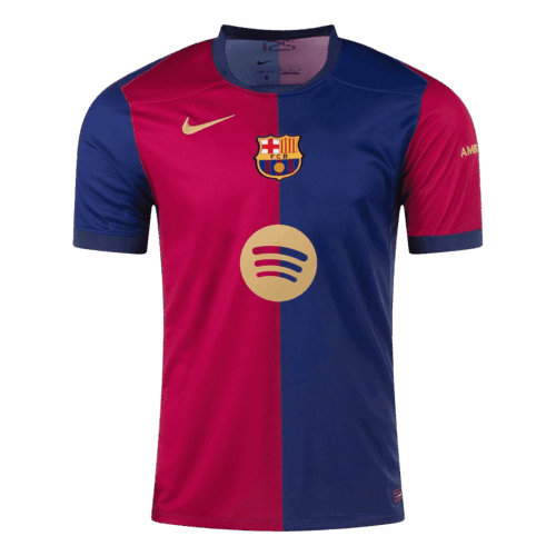 Barcelona Home Soccer Jersey Spotify Logo Without Text Front Barcelona Home Soccer Jersey Spotify Logo Without Text Front