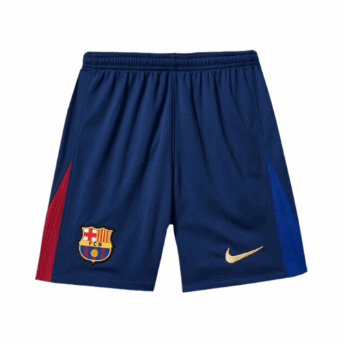 Barcelona Home Soccer Shorts Front Barcelona Home Soccer Shorts Front