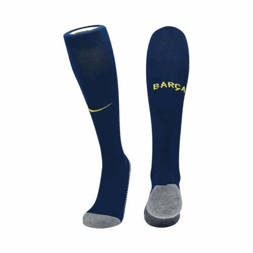 Barcelona Home Soccer Socks 2025 26 Kids Front Barcelona Home Soccer Socks 2025 26 Kids Front