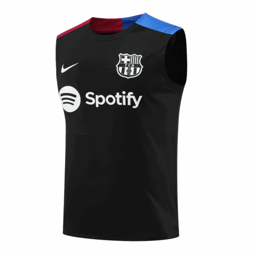 Barcelona Pre Match Sleeveless Top Black Back Barcelona Pre Match Sleeveless Top Black Back