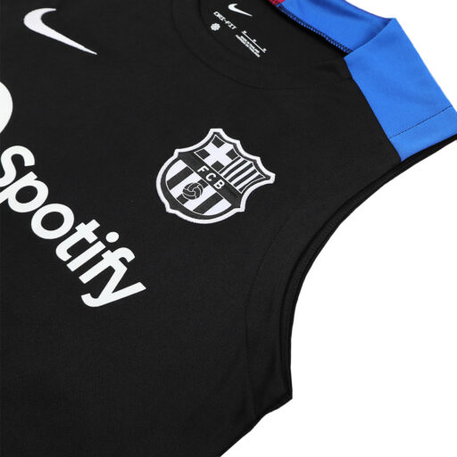 Barcelona Pre Match Sleeveless Top Black Collar Barcelona Pre Match Sleeveless Top Black Collar