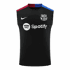 Barcelona Pre Match Sleeveless Top Black Front Barcelona Pre Match Sleeveless Top Black Front