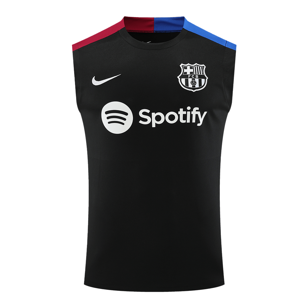 Barcelona Pre Match Sleeveless Top Black Front
