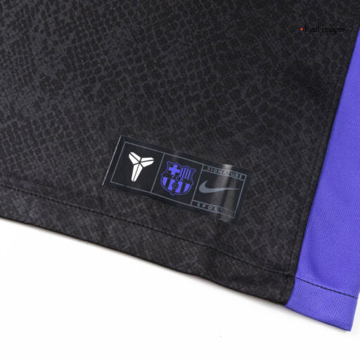 Barcelona Pre Match Soccer Jersey 2025 26 Black Detail-1