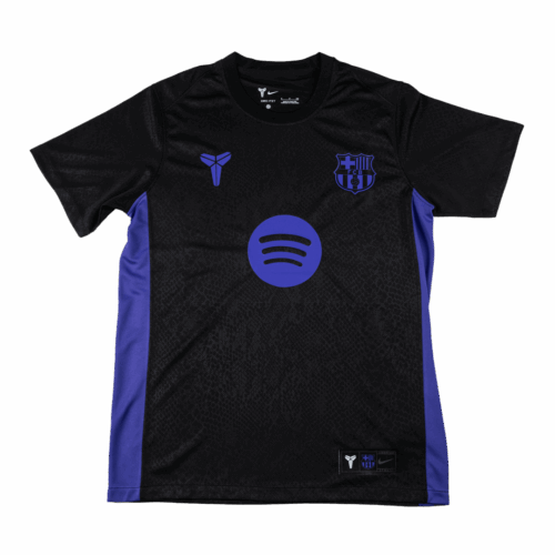 Barcelona Pre Match Soccer Jersey 2025 26 Black Front