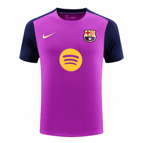 Barcelona Pre Match Soccer Jersey 2025 26 Purple Front
