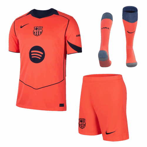 Maillots Barcelona Third Away Kit complet 2025 26 Avant Maillots Barcelona Third Away Kit complet 2025 26 Avant