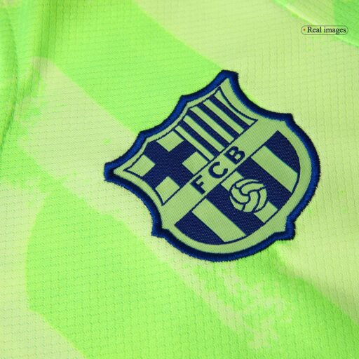 Barcelona Third Away Kids Soccer Maillots Kit UCL Spotify Logo sans détail de texte-2