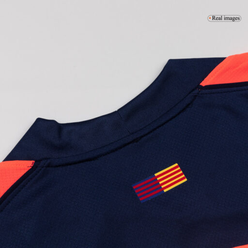Maillot Barcelone Troisième Extérieur à Manches Longues 2025 26 Détail-2